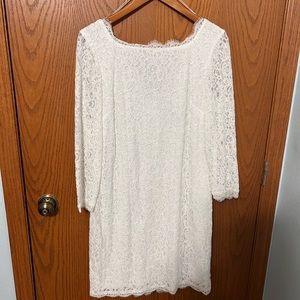 Size 16 white lace bridal event dress